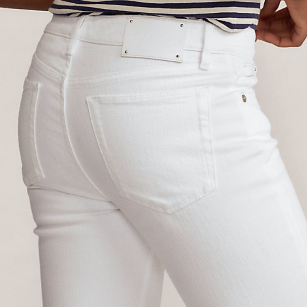NWOT RL BLACK LABEL 105 CIGARETTE SKINNY JEANS WHITE WASH FIVE POCKETS SIZE 28 - Picture 3 of 11